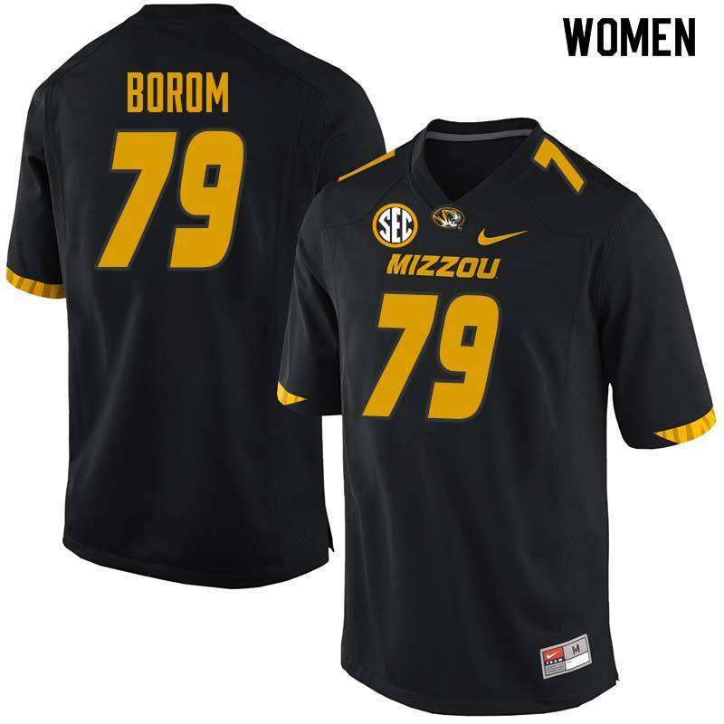 Women #79 Larry Borom Missouri Tigers College Football Jerseys Sale-Black